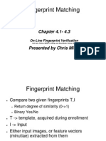 Fingerprint Matching: Chapter 4.1-4.3