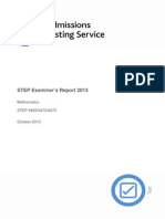 STEP Examiner's Report 2013