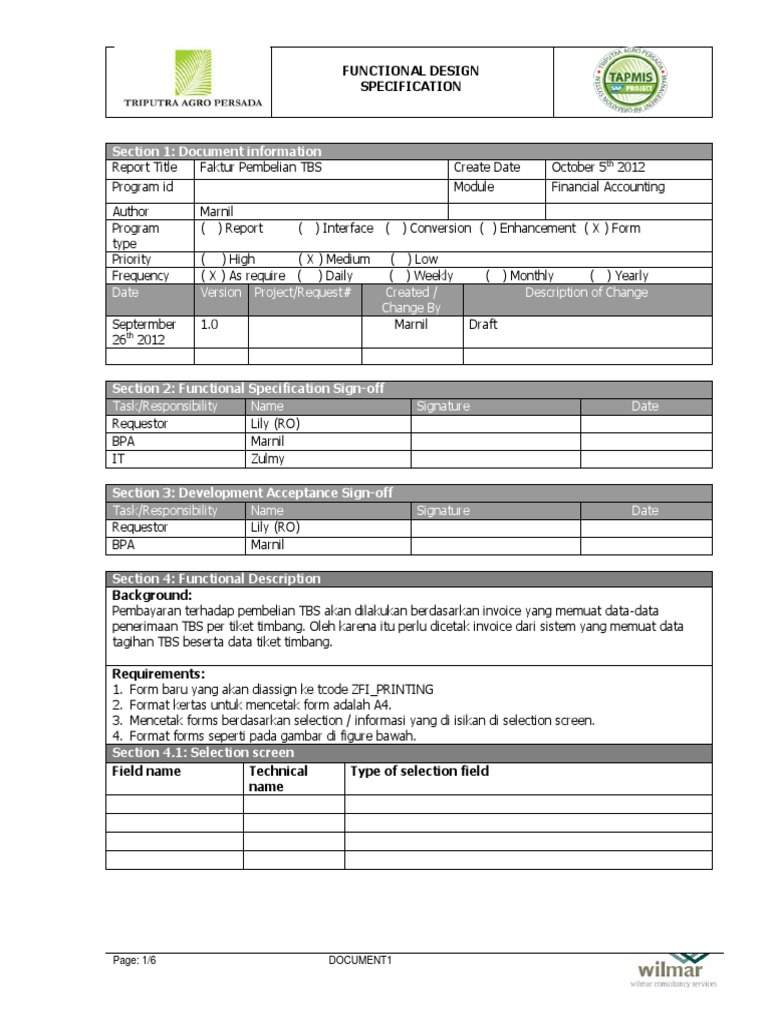 TBS Purchase Invoice Functional Design | PDF | Computers