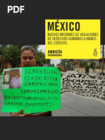 informe de Amnistía internacional sobre las violaciones a los  derechos humanos a manos del ejercito mexicano