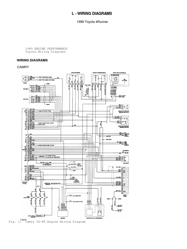 L - Wiring Diagrams: 1989 Toyota 4Runner