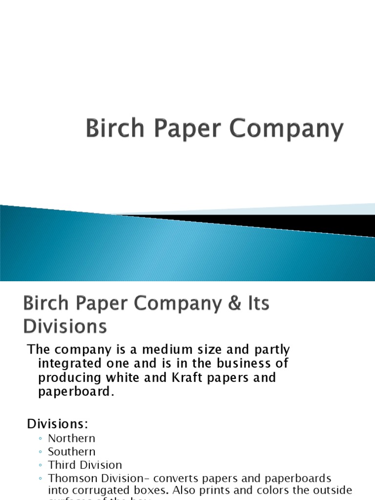 Birch Paper Company PDF