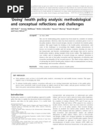 Doing' Health Policy Analysis