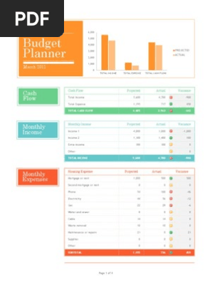 Family Monthly Budget Planner