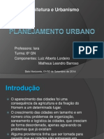 Planejamento Urbano Apresentação