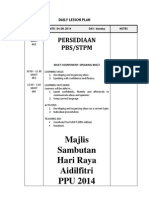 Majlis Sambutan Hari Raya Aidilfitri PPU 2014: Persediaan PBS/STPM