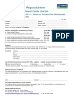 Registration Form Power Cable Courses 2014