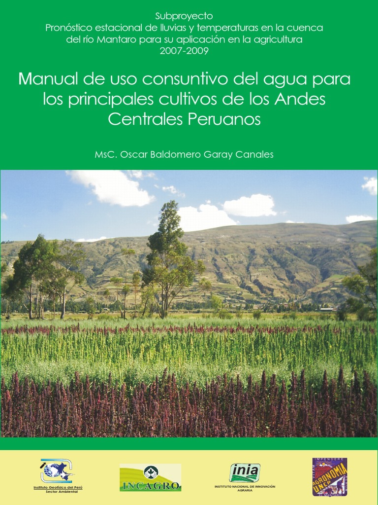 Manual de Uso Consuntivo Del Agua | PDF | Evapotranspiración ...