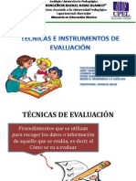 Técnicas e Instrumentos de Evaluación