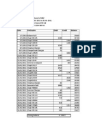 Bank Statemnt of ABC From 01-01-2011 To 31-01-2011. Depositer Name XYZ LTD Account# 1234-589-55 Date Particulars Debit Credit Balance