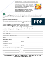 Please Print Clearly, One Form Per Student.: Dilley School Directory Information Form 2014-2015