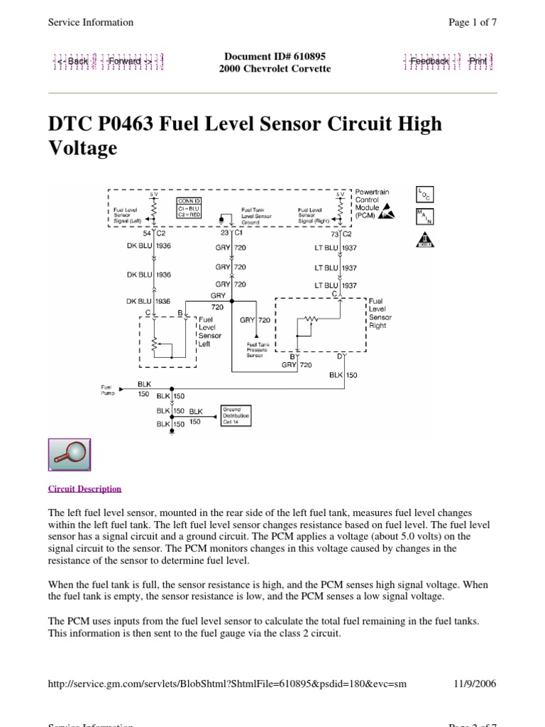 C5DTC P0463 Fuel Level Sensor Circuit High Voltage Electrical Connector Electrical Engineering