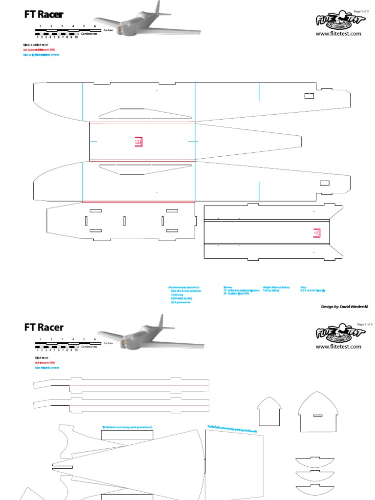 FT Racer RC Plane Plans PDF | PDF | Aircraft | Aviation