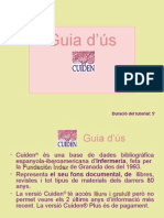 CUIDEN: Guia D'ús en La Biblioteca de L'hospital Vall D'hebron