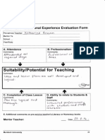 Evaluation Form Primary
