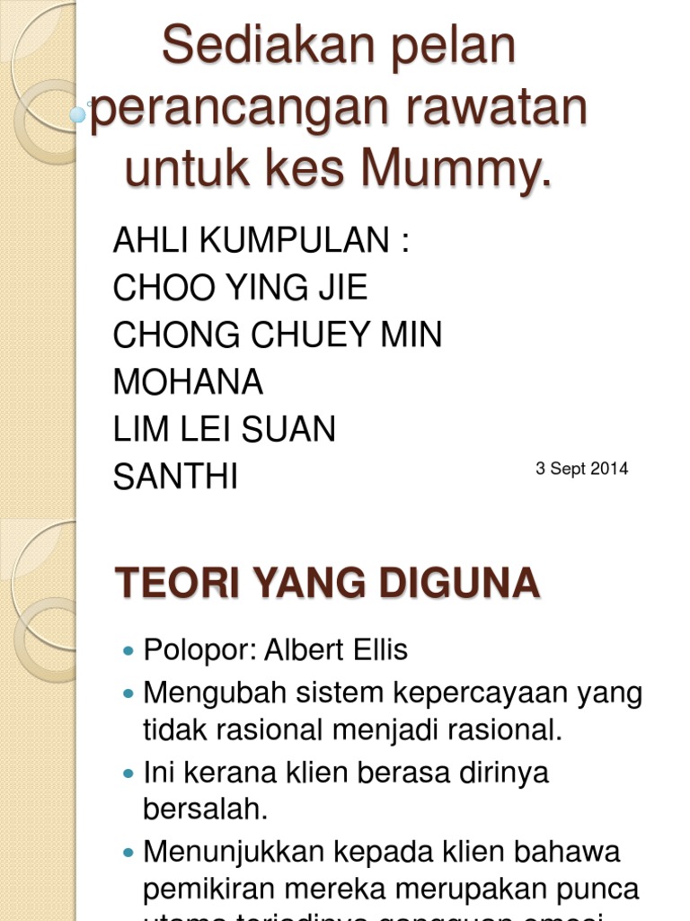 Sediakan Pelan Perancangan Rawatan Untuk Kes Mummy Pdf