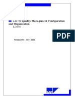LO750 Quality Management Configuration and Organization