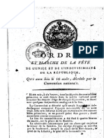 1793 Fête de L'unité Et de L'indivisibilité de La République