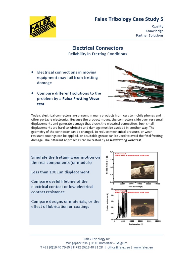 Case Study 5 Electrical Connectors | PDF | Wear | Electrical Connector