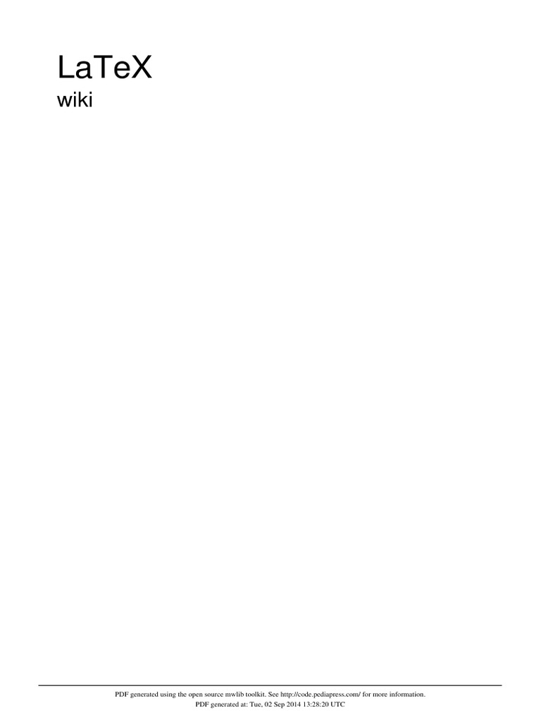 Latex Te X Portable Document Format