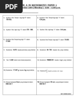 2014 Score A in Mathematics Paper 2