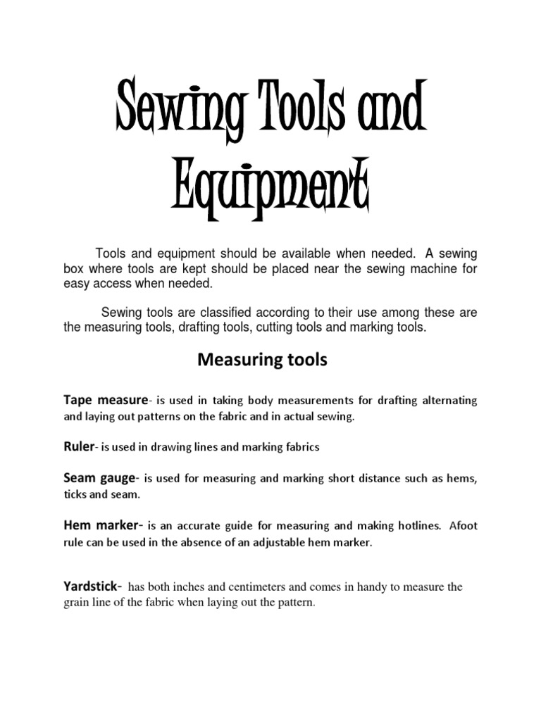 Sewing Tools for Measuring Accuracy - Threads