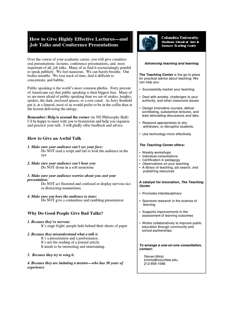 How To Give Effective Presentation | PDF