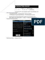 Cara Memasang Autotext Pada Android