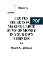 Proven Secrets For Making Large Sums of Money in Your Own Business