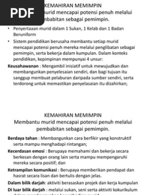 Kemahiran Memimpin Pdf