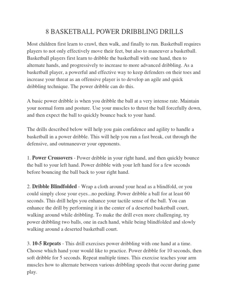 Basketball Drills PDF Physical Exercise Games Of Physical Skill