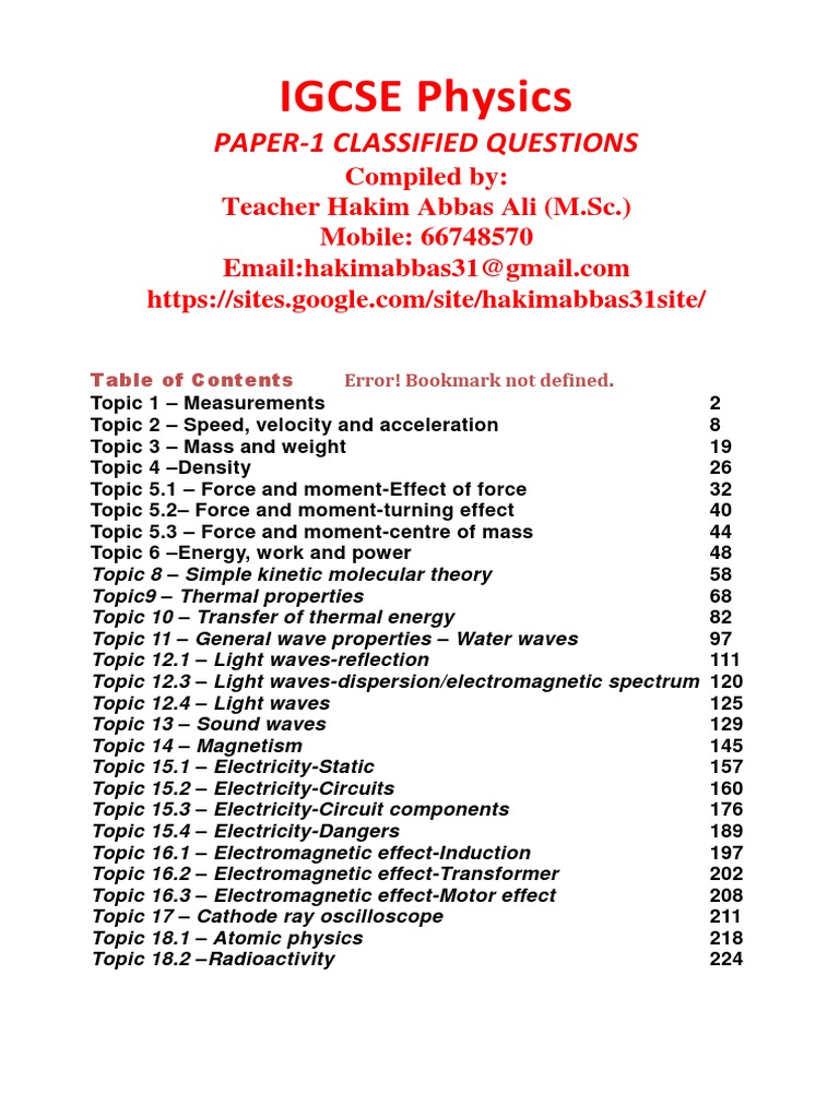 IGCSE CHAPTER 2 energy and the environment PAST PAPER CLASSIFIED 