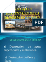 Diapositiva de Ventajas y Desventajas de La Mineria