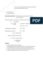 Theory: - Notch Is A Device Used For Measuring The Flow Rate Through A Small Tank or