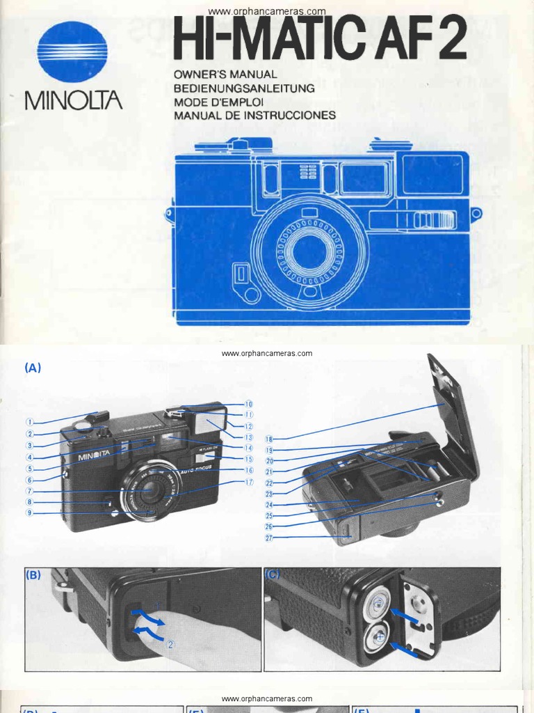 Minolta Hi-Matic Af2 | PDF | Vision | Electromagnetic Radiation