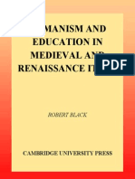 Humanism and Education in Medieval and Renaissance Italy