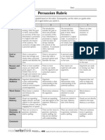 Persuasion Rubric