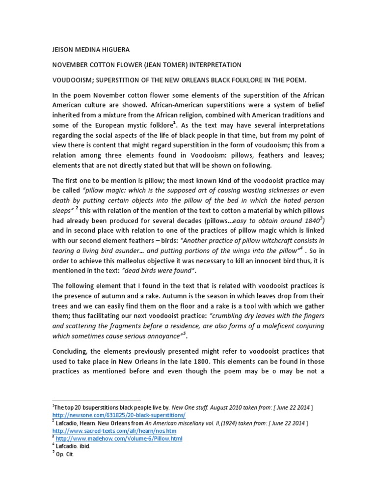 November Cotton Flower PDF Superstitions Magic (Paranormal)