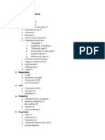 Differential List (No. To Revise) : H. Weakness/ Numbness