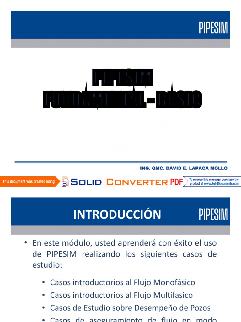 Introducción a PIPESIM y Simulación | PDF | Simulación | Depósito de ...