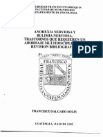 Anorexia y Bulimia, Trastornos para La Multidisciplina, Revision Bibliografica