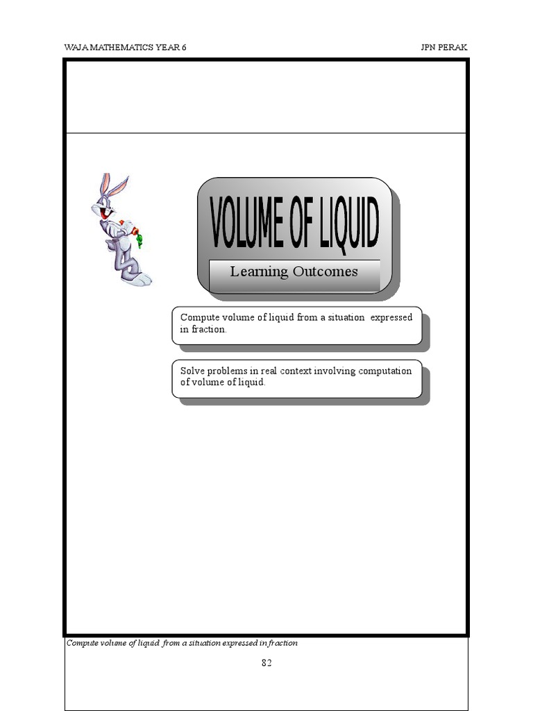 Volume Calculation with Fractions | PDF | Volume | Fraction (Mathematics)