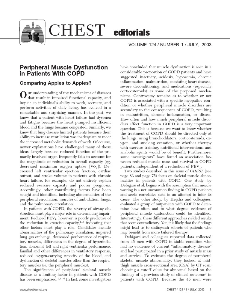 COPD Muscle | PDF | Heart Failure | Chronic Obstructive Pulmonary Disease