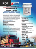Download Semi-Fluid 00 Synthetic EP Grease buy online at wwwoilshoppercom by Bruce Wappman SN2389060 doc pdf