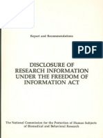 Disclosure of Research Information