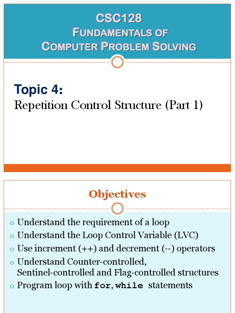 4) Repetition Control Structure (Part 1) | Control Flow | Computer ...