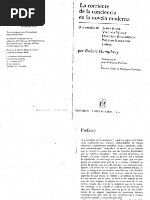 Robert Humphrey La Corriente De La Conciencia En La Novela
