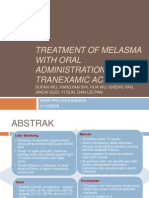 Treatment of Melasma With Oral Administration of Tranexamic