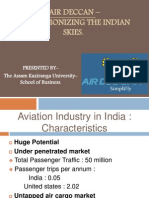 Air Deccan - Revolutionizing The Indian Skies.: Presented By-The Assam Kaziranga University - School of Business