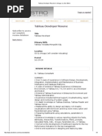Download Tableau Developer Resume by Ganapathiraju Sravani SN238921128 doc pdf
